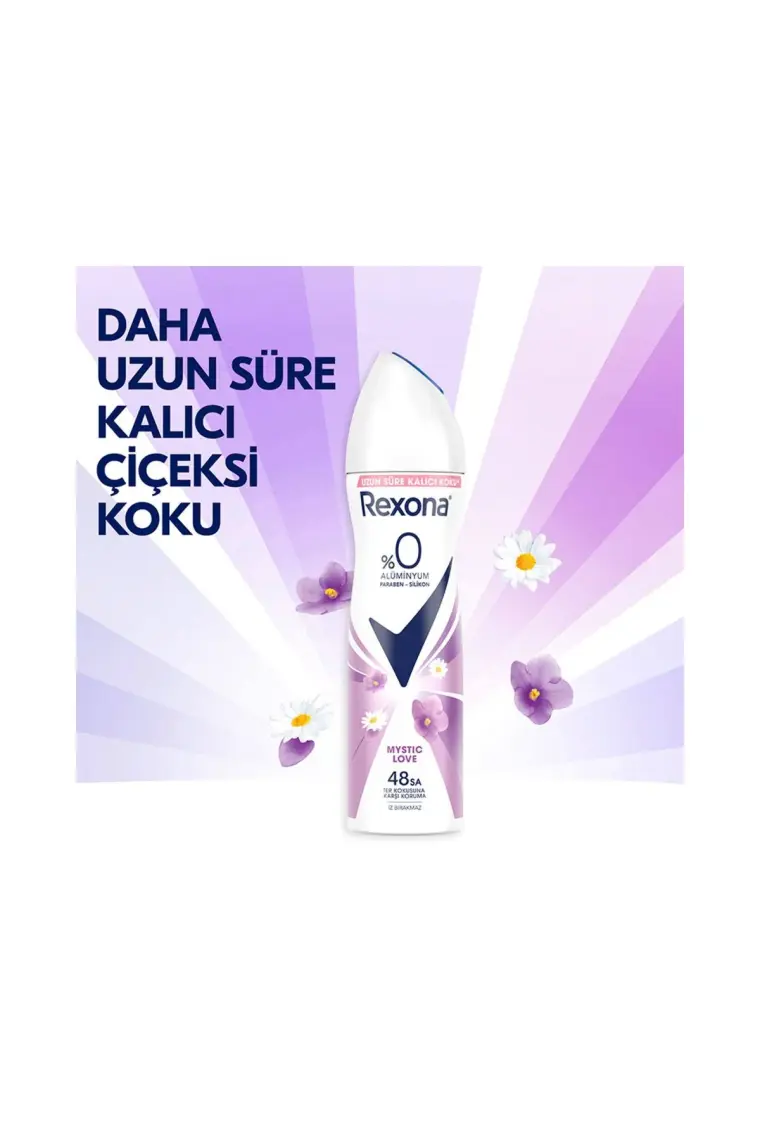 Rexona Kadın Sprey Deodorant Mystic Love %0 Alüminyum 150 ml