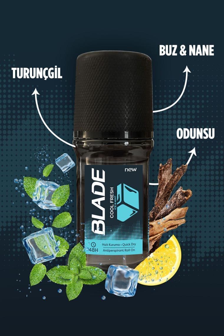 Blade Cool Fresh Erkek Roll On 3X50 ml