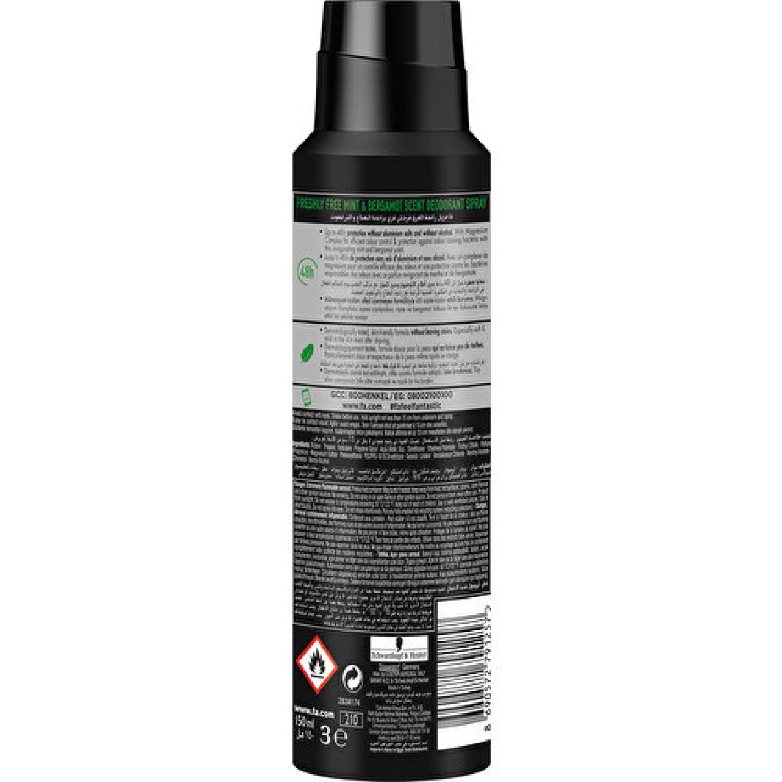 Fa Men Freshly Free Mint & Bergamot Deo Sprey 150 ml