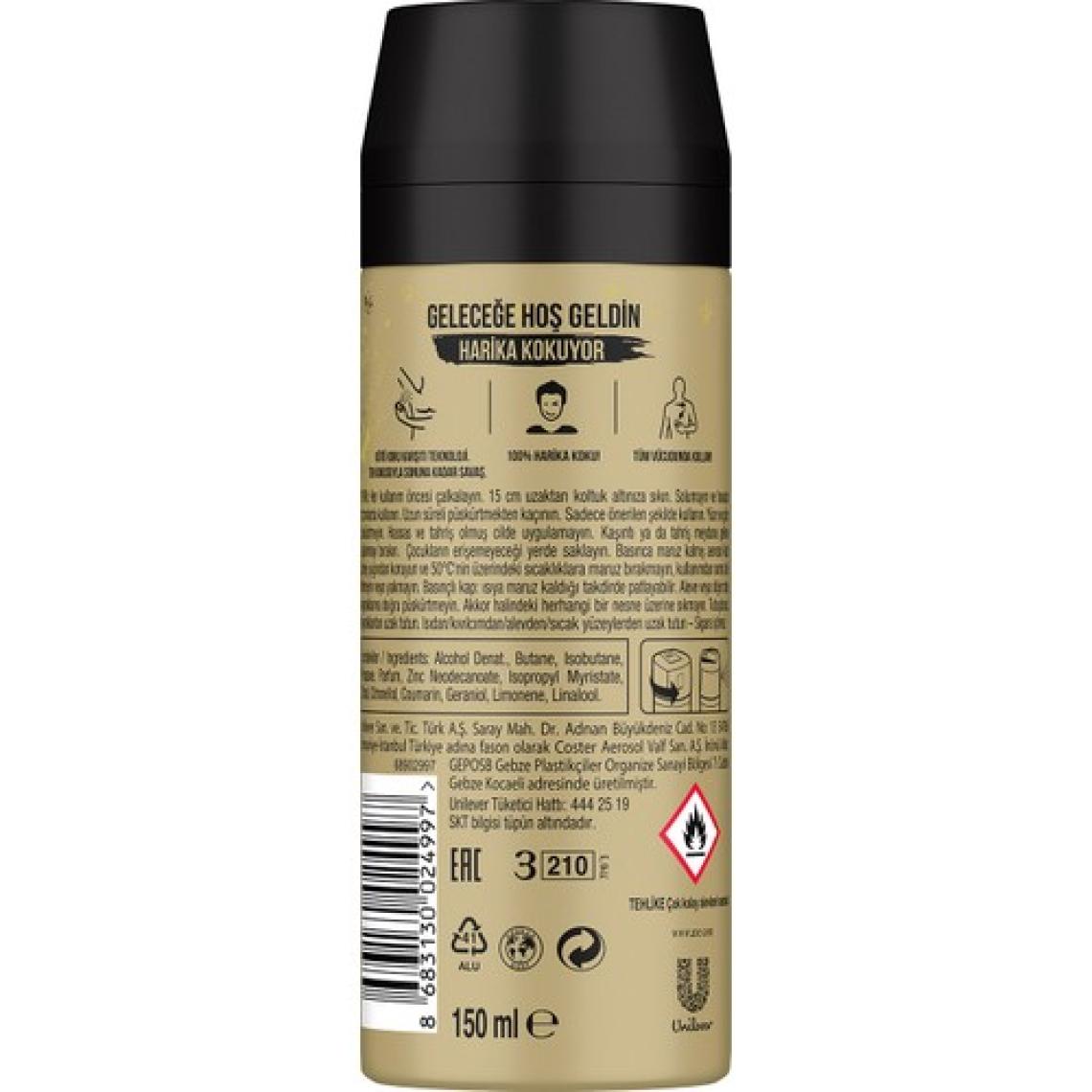 Axe Magnum Erkek Deodorant & Bodyspray Double Caramel Gold Hazzın Kokusu 150 ml