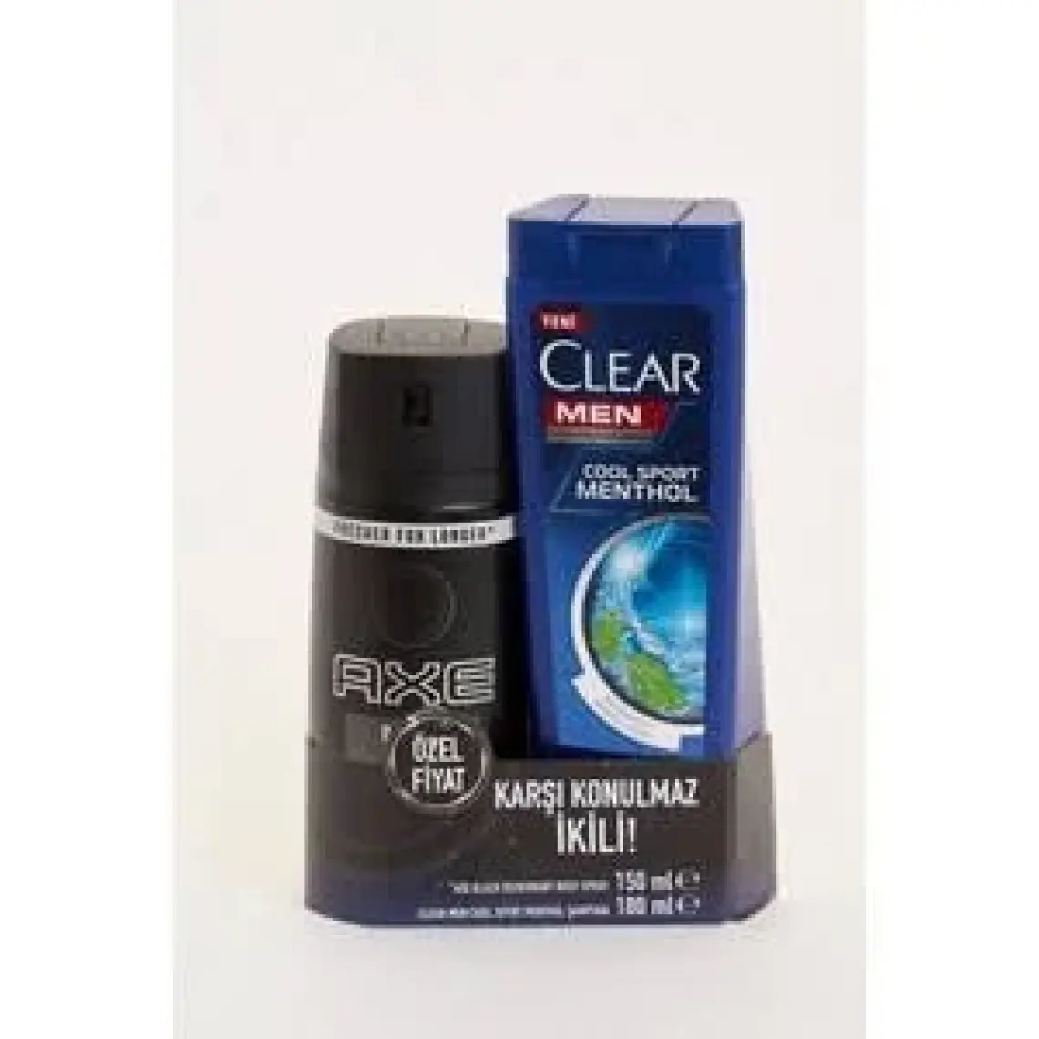 Axe Erkek Deodorant Sprey Black 150 ML + Clear Cool Sport Menthol Şampuan 180 ML