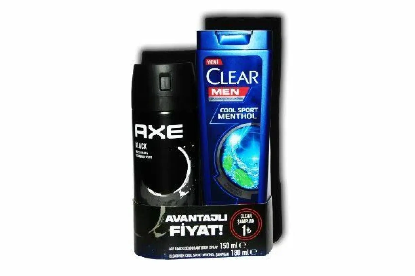 Axe Erkek Deodorant Sprey Black 150 ML + Clear Cool Sport Menthol Şampuan 180 ML