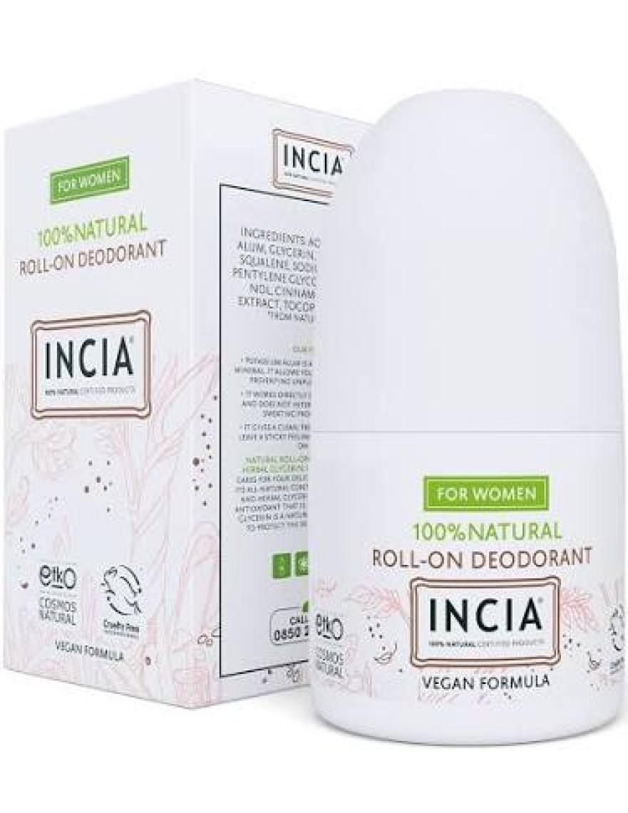 %100 Doğal Roll On Deodorant Kadınlar İçin Ter Kokusu Önleyen Leke Yapmayan 50 ml