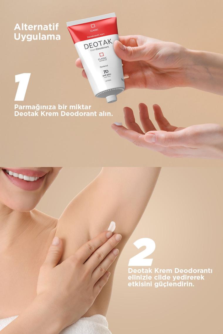 Classic Koruma 7 Güne Kadar Etkili Krem Deodorant 35 ml x 4 Adet