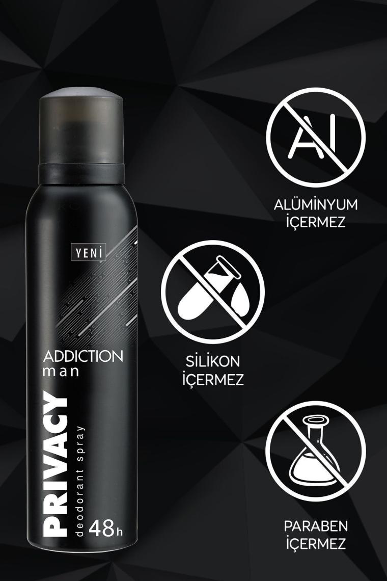 Privacy Man Addiction Erkek Deodorant 3x150ml