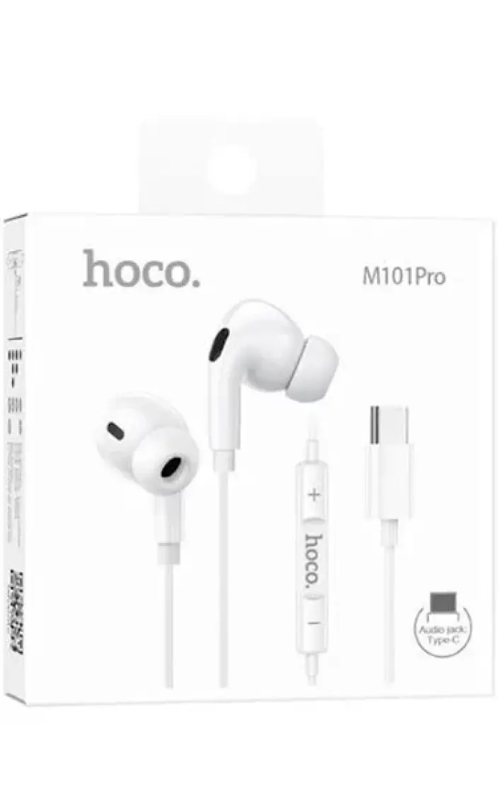 Hoco M101 Pro Crystal Type-C Kulakiçi Mikrofonlu Kablolu Kulaklık