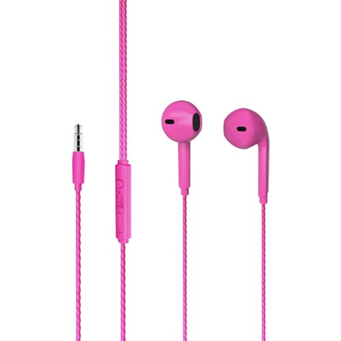 Lenovo Lecoo EH104 Pembe Mikrofonlu 3.5 mm Kulak İçi Kulaklık