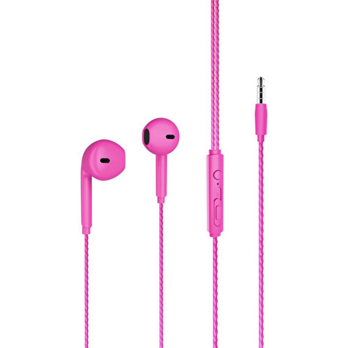 Lenovo Lecoo EH104 Pembe Mikrofonlu 3.5 mm Kulak İçi Kulaklık