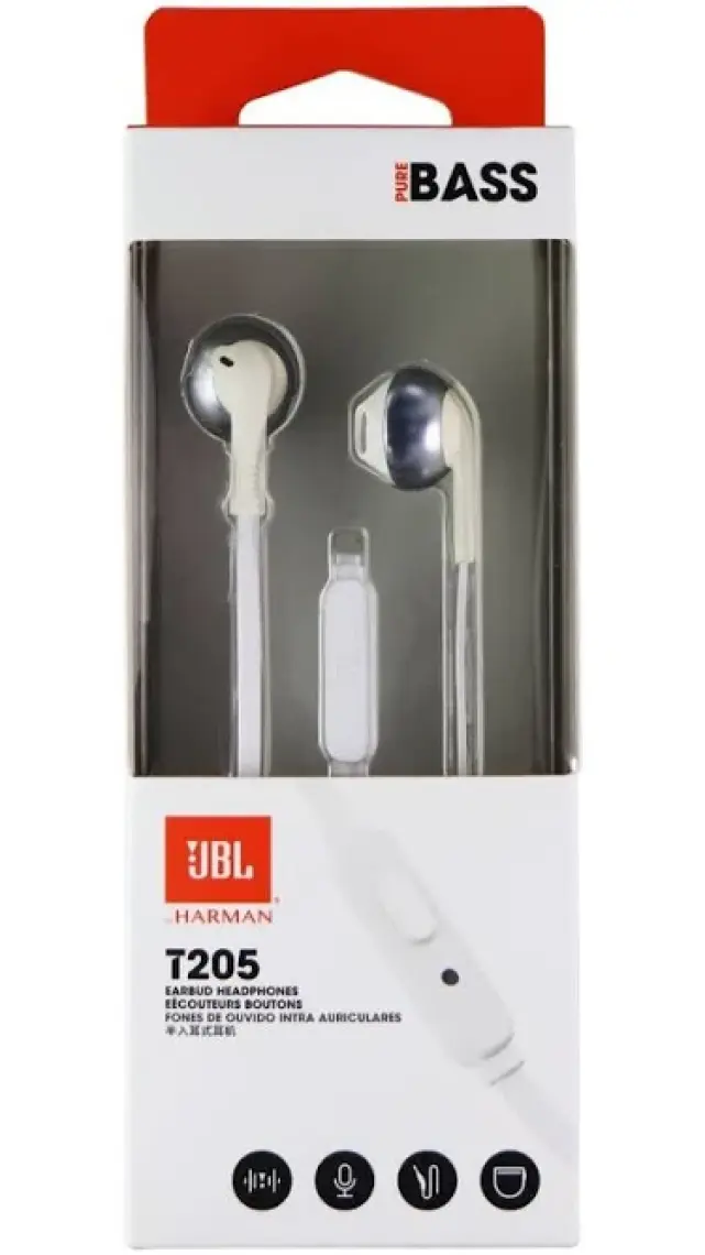 JBL T205 Kulaklık CT IE Chrome