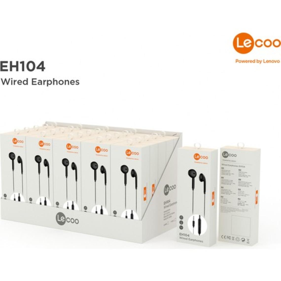 Lenovo Lecoo EH104 Siyah Mikrofonlu 3.5 mm Kulak İçi Kulaklık