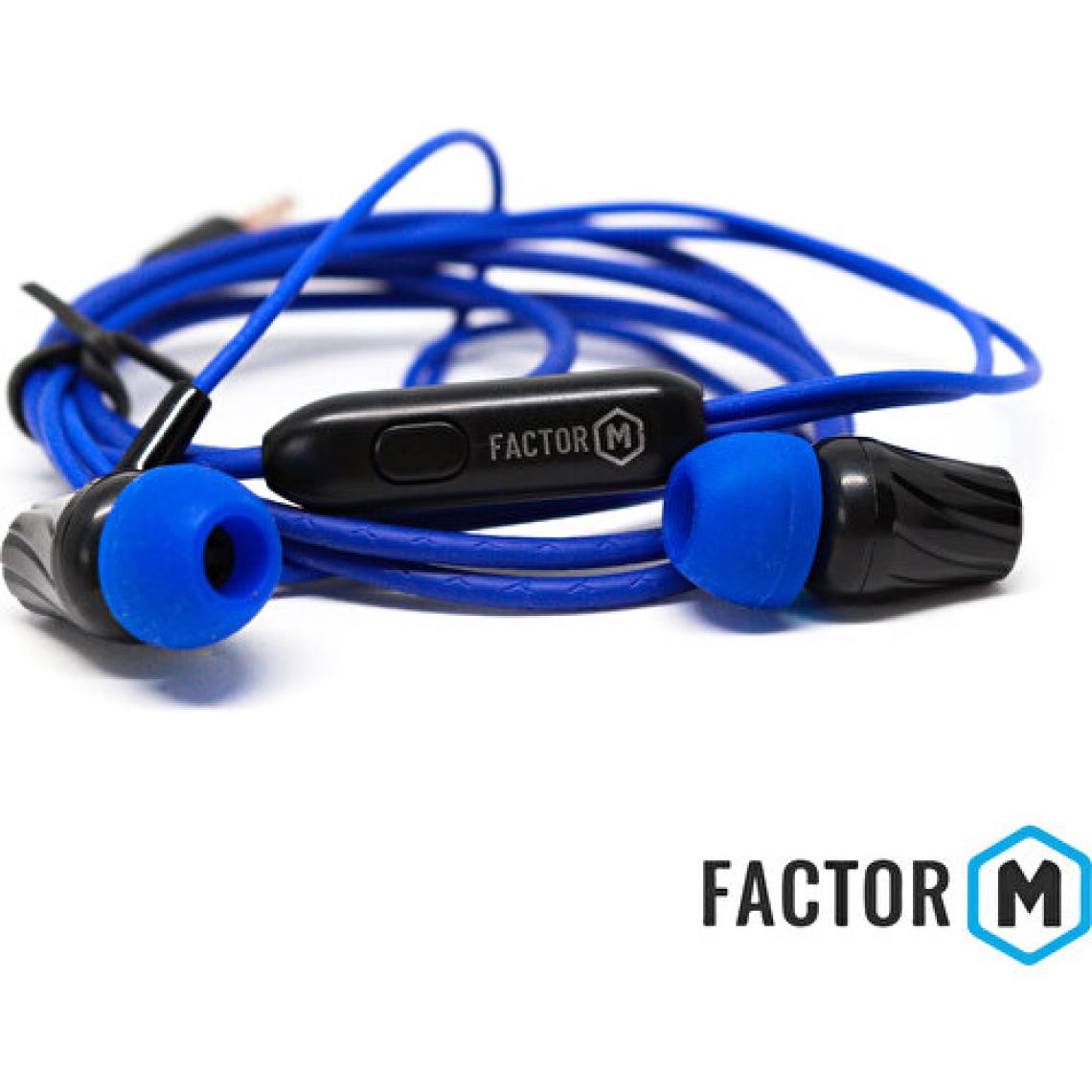 Factor M FM03 Mavi Kablolu Mikrofonlu Kulak İçi Kulaklık