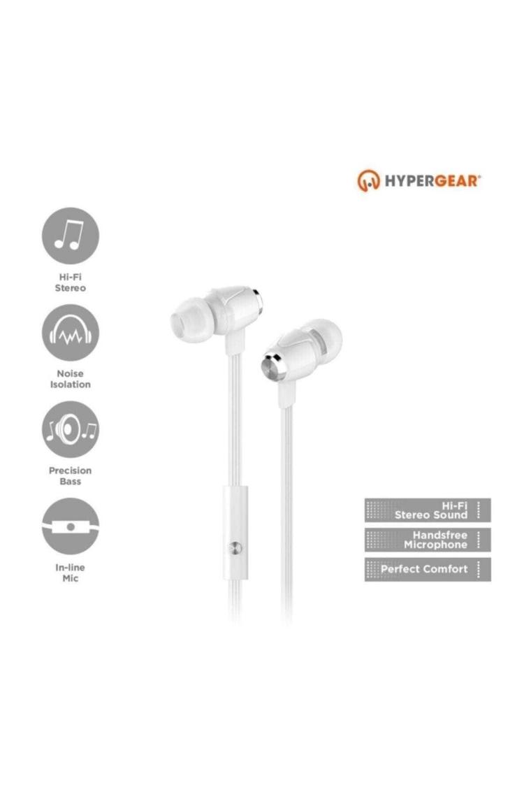 HyperGear dBm Wave Beyaz Kablolu Mikrofonlu Kulak İçi Kulaklık