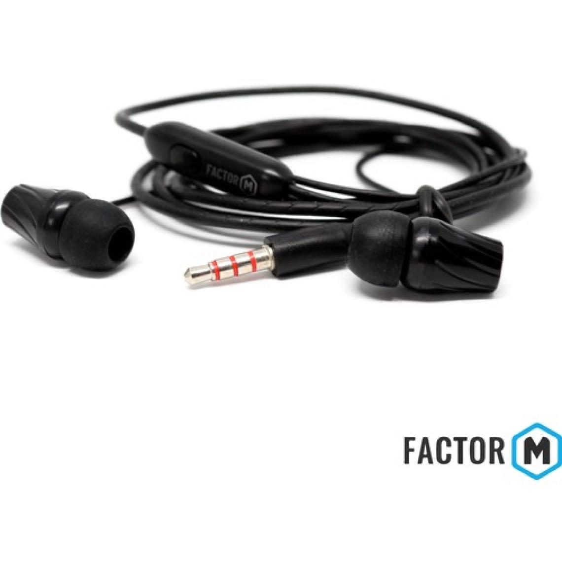 Factor M FM03 Siyah Kablolu Mikrofonlu Kulak İçi Kulaklık