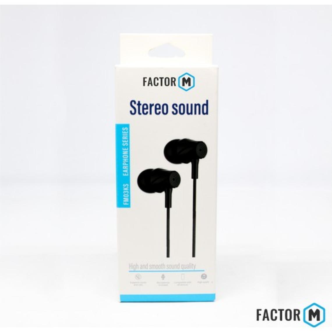 Factor M FM03 Siyah Kablolu Mikrofonlu Kulak İçi Kulaklık