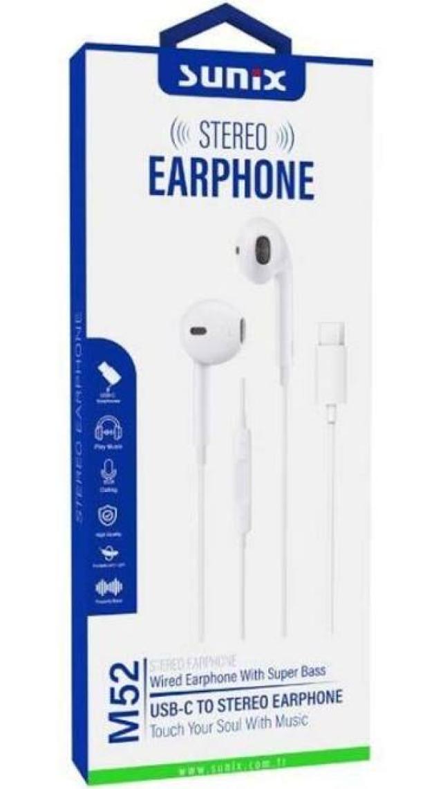 Sunix Type-C Kulaklık Sunix M52  Usb-C Type C Kulaklık