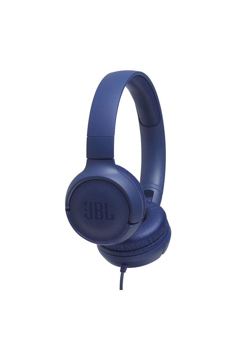 JBL T500 Mikrofonlu Kablolu Kulaküstü Mavi Kulaklık