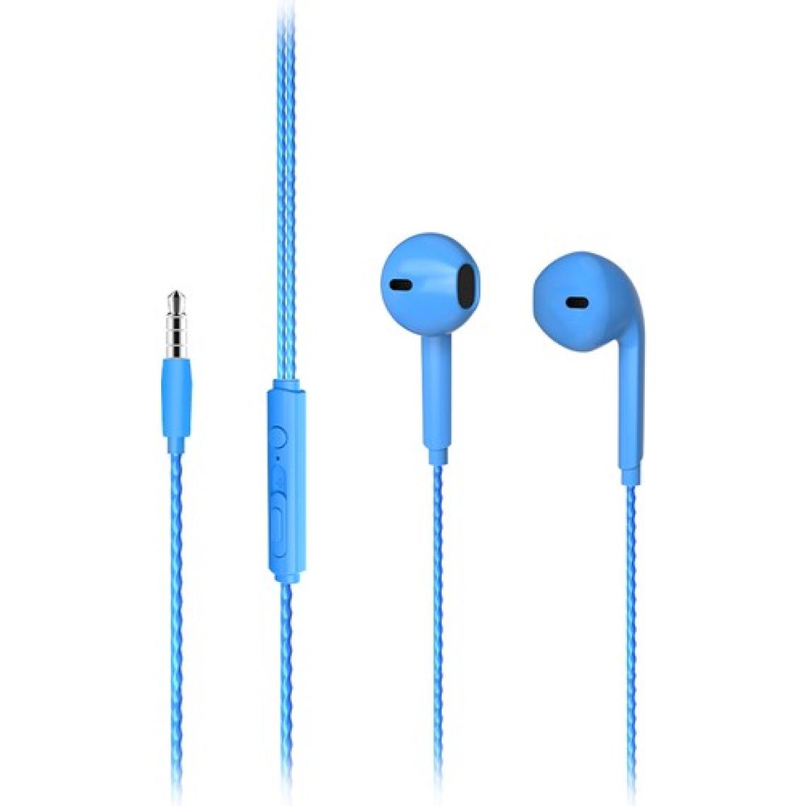 Lecoo EH104 Kablolu 3.5mm Jacklı Kulak İçi Mikrofonlu Kulaklık Mavi
