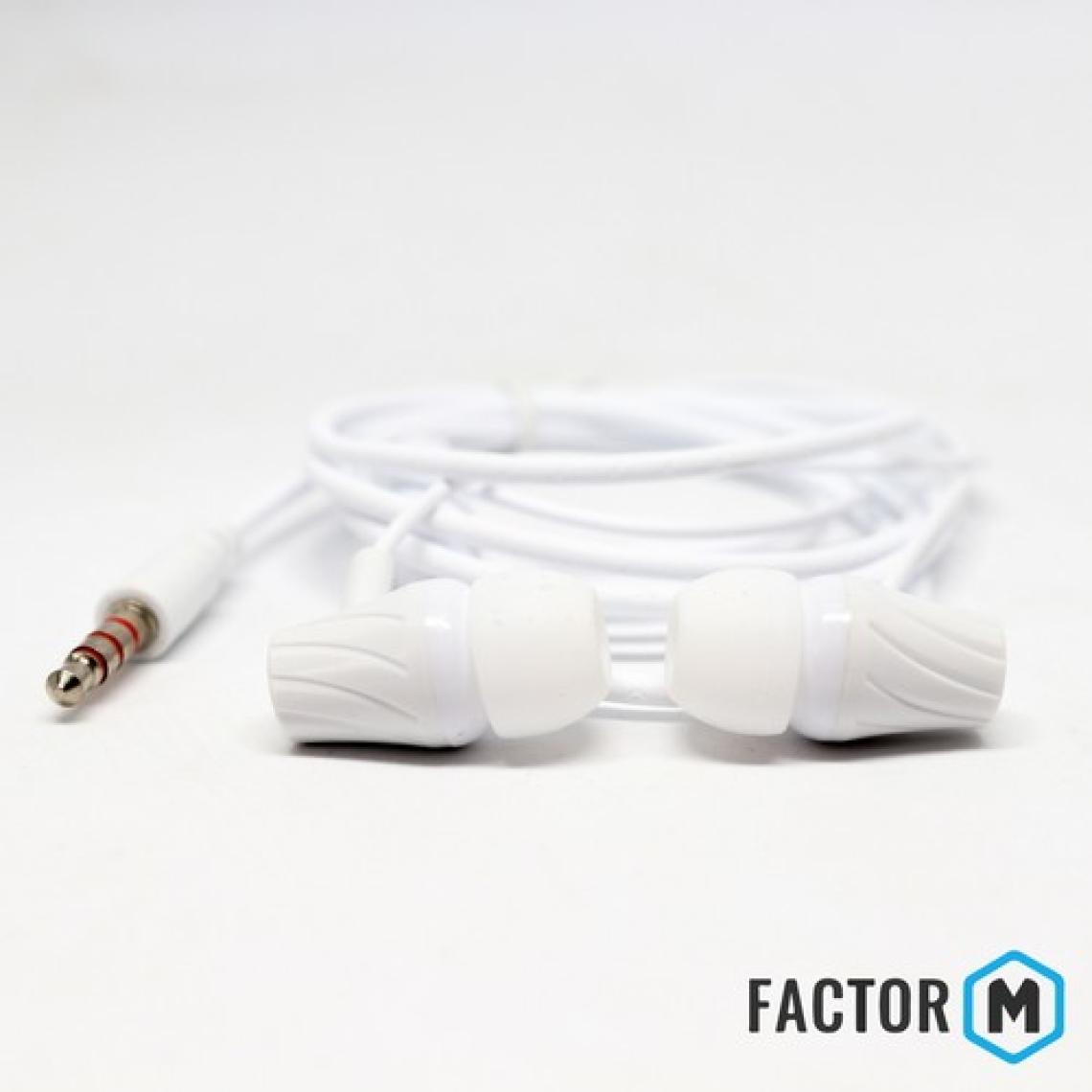 Factor M FM03 Beyaz Kablolu Mikrofonlu Kulak İçi Kulaklık