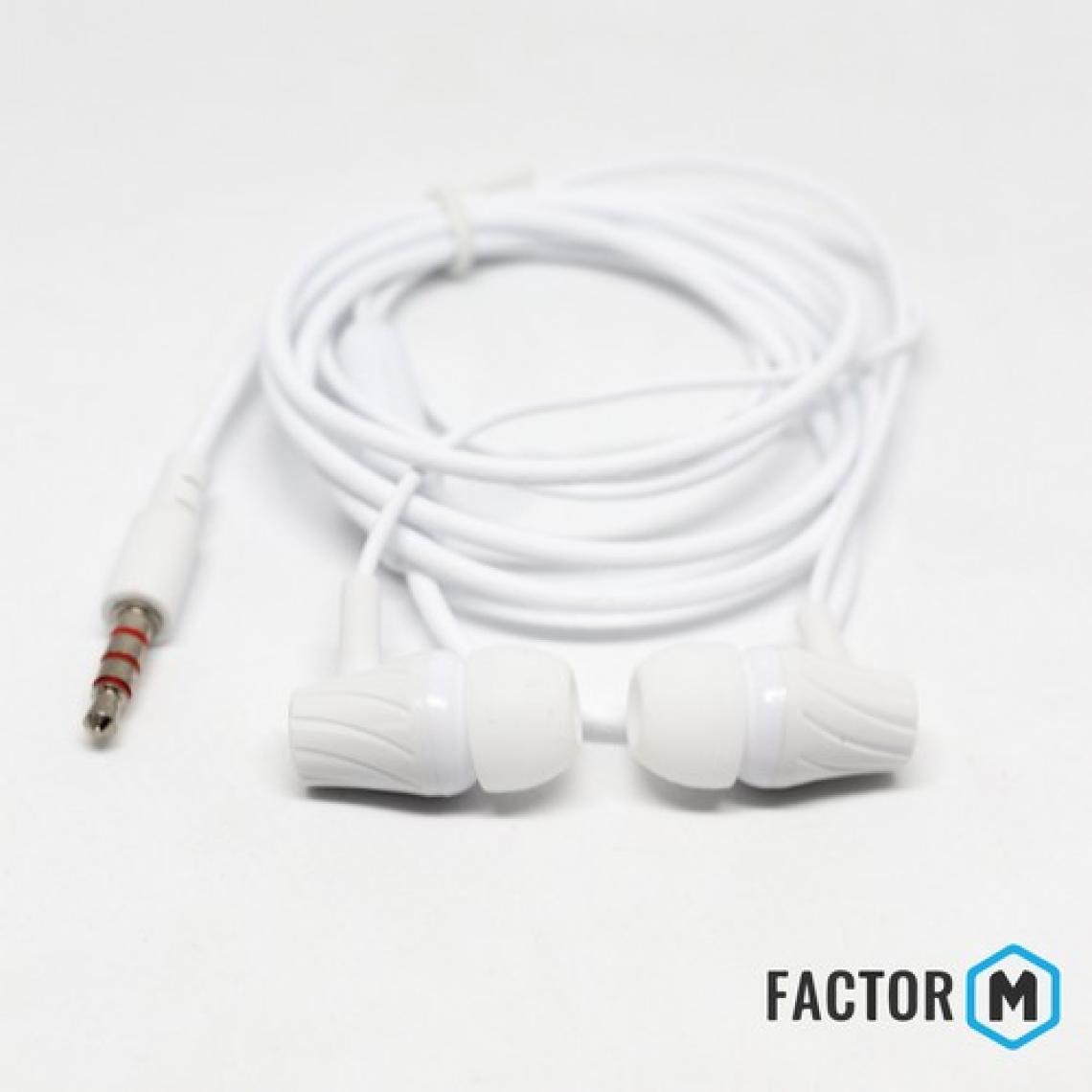 Factor M FM03 Beyaz Kablolu Mikrofonlu Kulak İçi Kulaklık