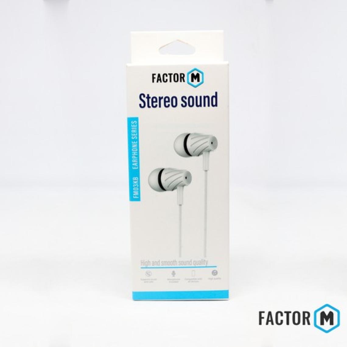 Factor M FM03 Beyaz Kablolu Mikrofonlu Kulak İçi Kulaklık