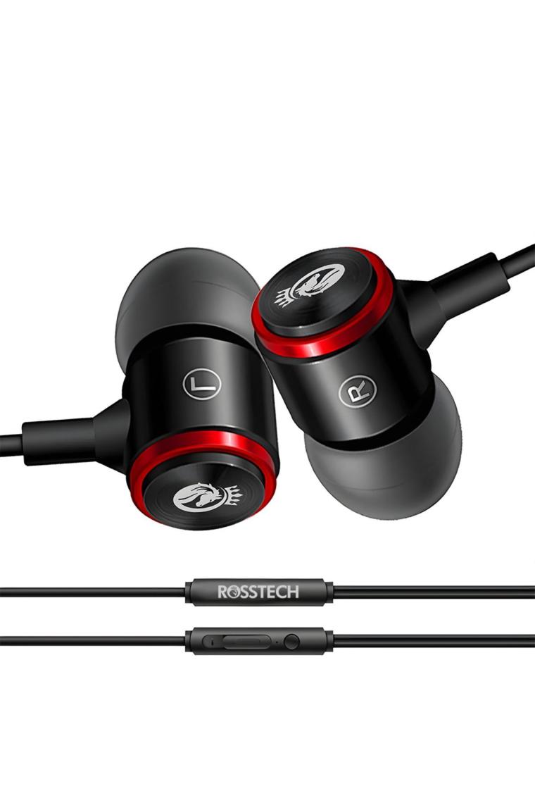 Rosstech Rs-50 Pro Mikrofonlu Kablolu Kulak İçi Kulaklık + Özel Taşıma Çantası
