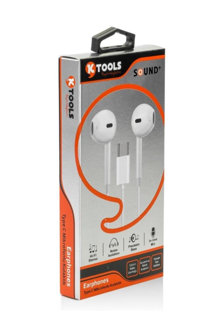 Sound Type-c Girişli Kablolu Stereo Mikrofonlu Kulaklık Hi-fi