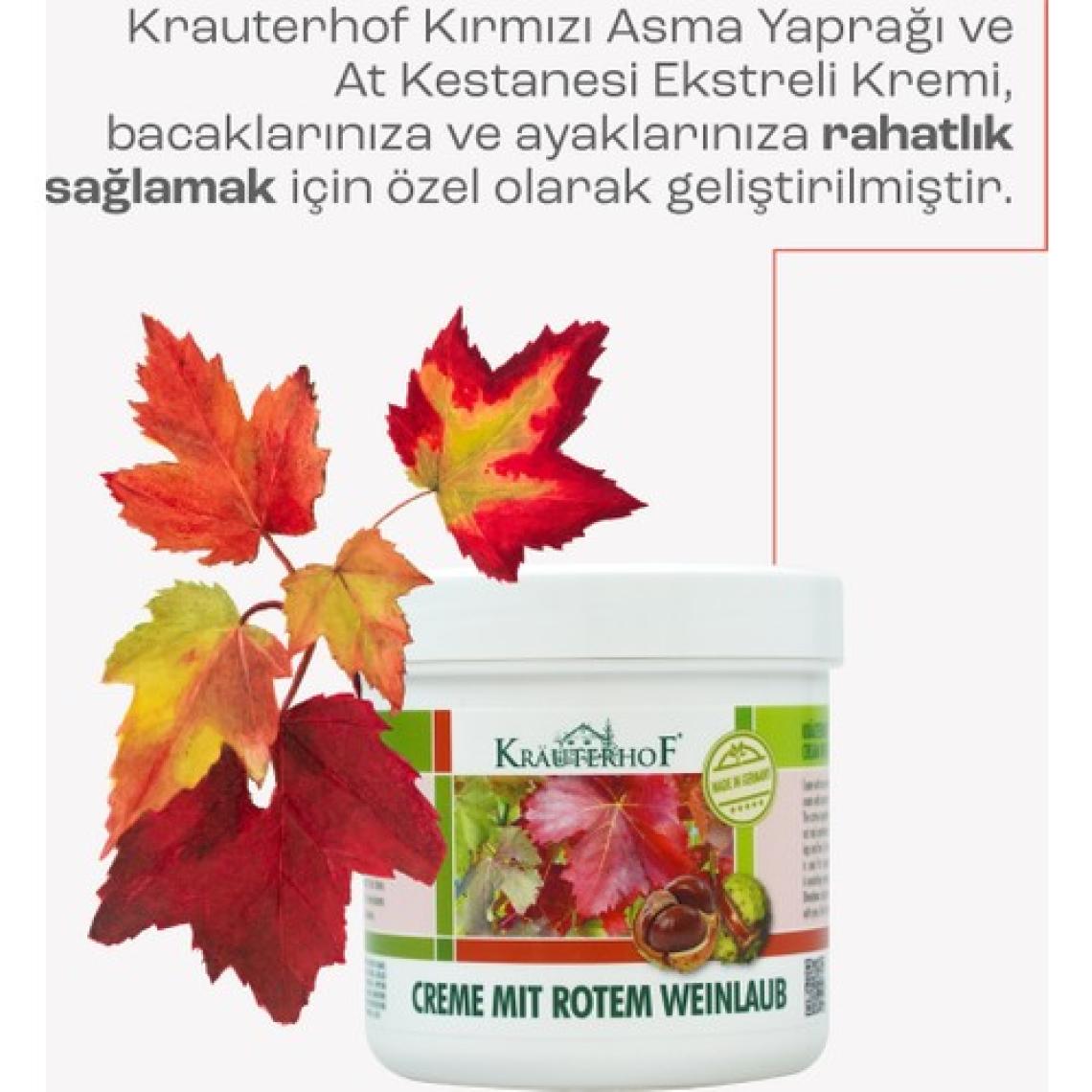 Krauterhof Kırmızı Asma Yaprağı Kremi 250 ml x 2 Adet