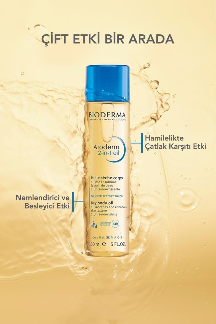 Atoderm 2-in-1 Body Oil Hamileler İçin Çatlak Önleyici Nemlendirici Besleyici Cilt Bakım Yağı 150 ml