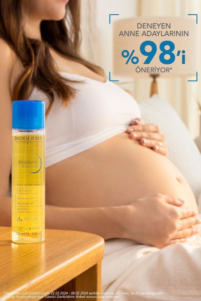 Atoderm 2-in-1 Body Oil Hamileler İçin Çatlak Önleyici Nemlendirici Besleyici Cilt Bakım Yağı 150 ml