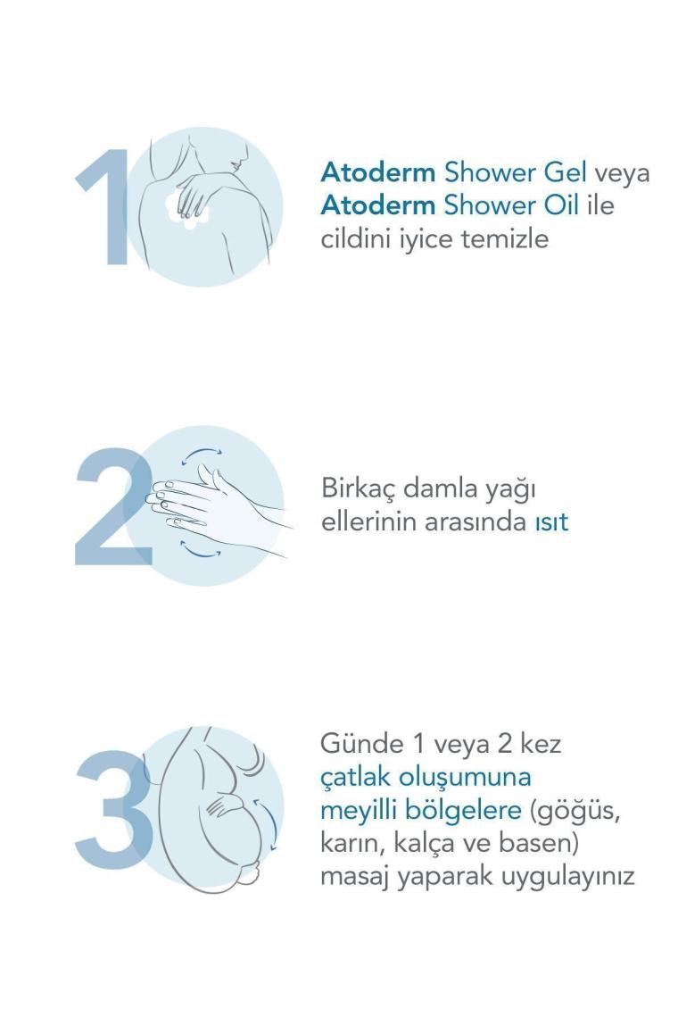 Atoderm 2-in-1 Body Oil Hamileler İçin Çatlak Önleyici Nemlendirici Besleyici Cilt Bakım Yağı 150 ml