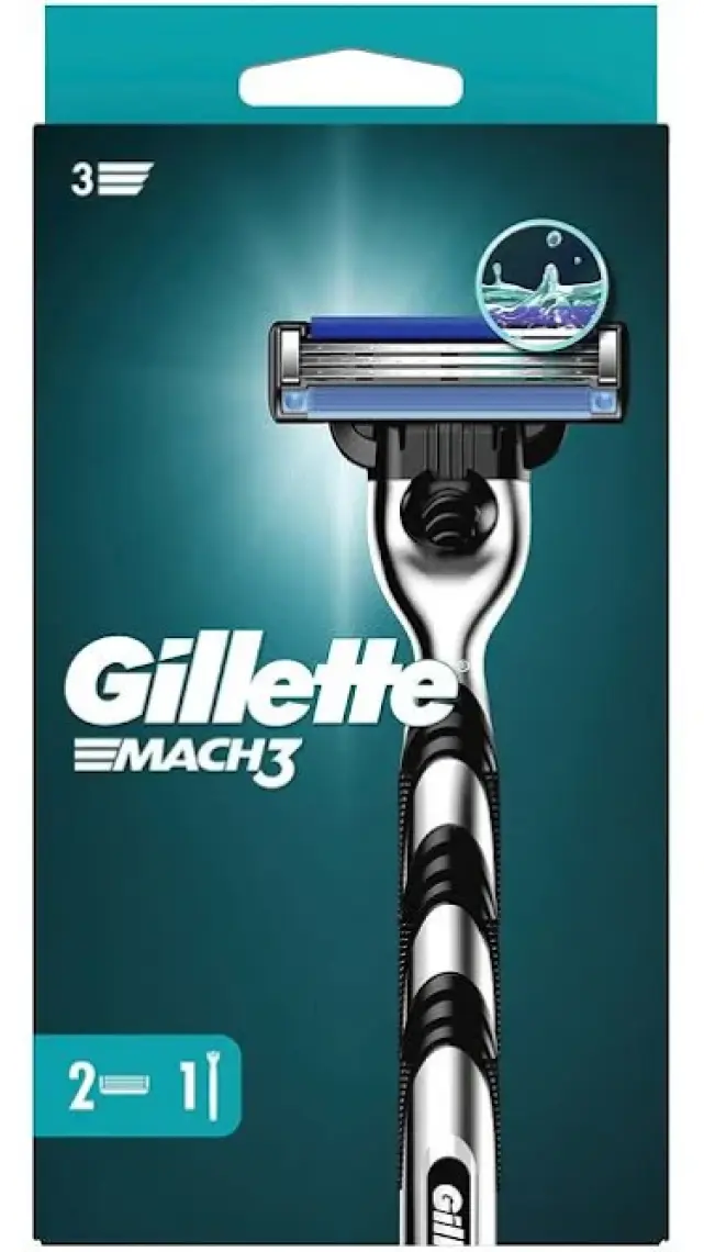 Gillette Mach3 Tıraş Makinesi + 2 Yedek Tıraş Bıçağı