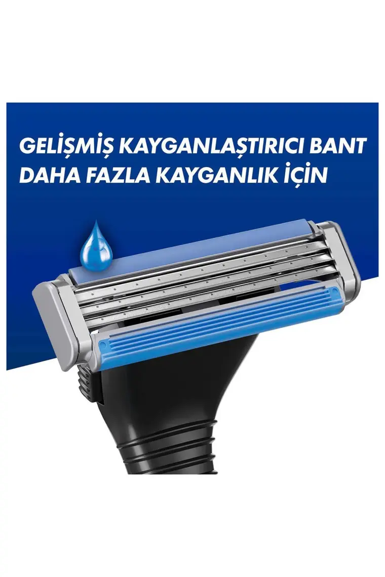 Gillette Sensor3 Tıraş Makinesi - 3 Bıçaklı, Kayganlaştırıcı Bant ve Oynar Başlık ile, 1 Adet + 6 Yedek Bıçak