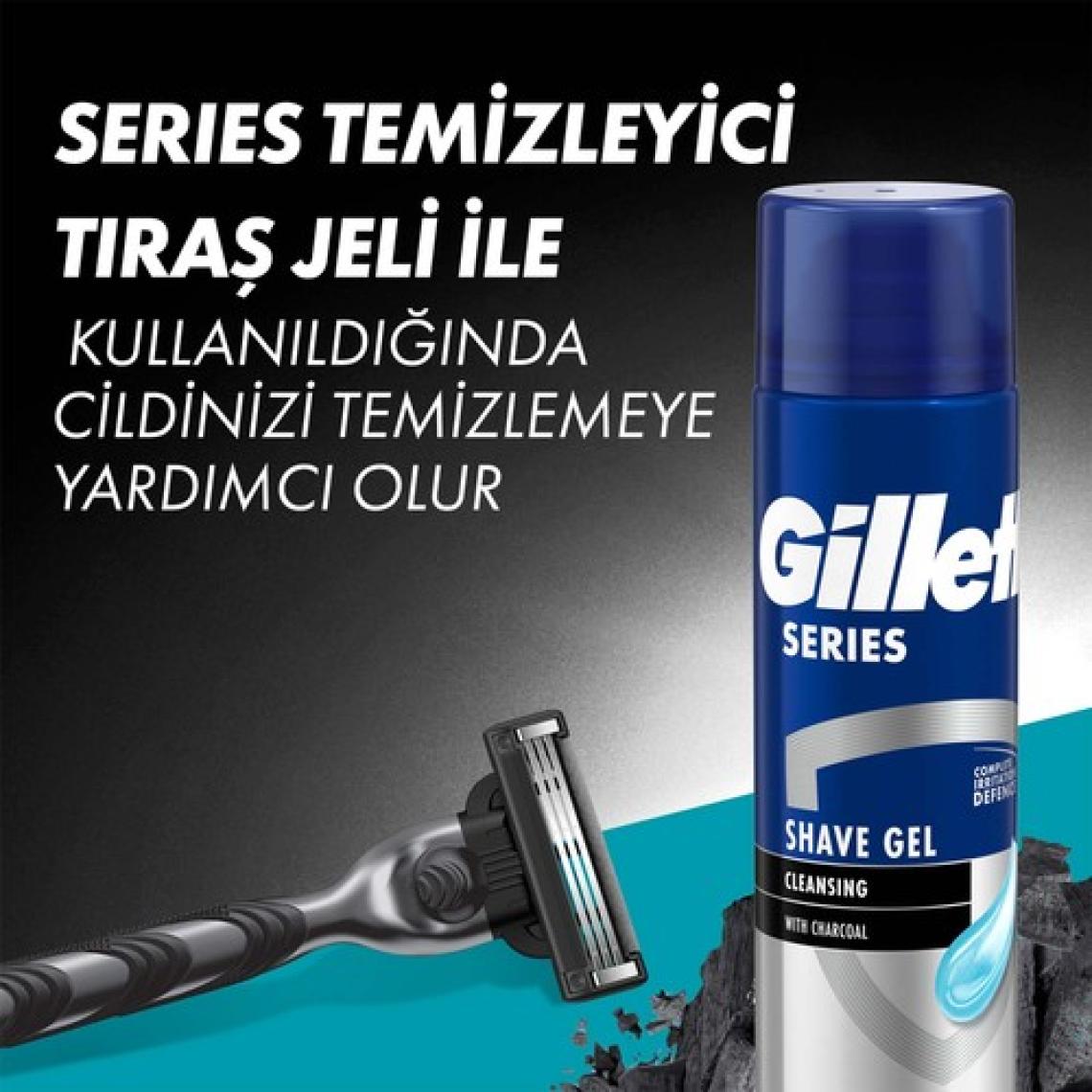 Gillette Mach3 Charcoal 2Up + Charcoal Series Jel 200ML + Çanta