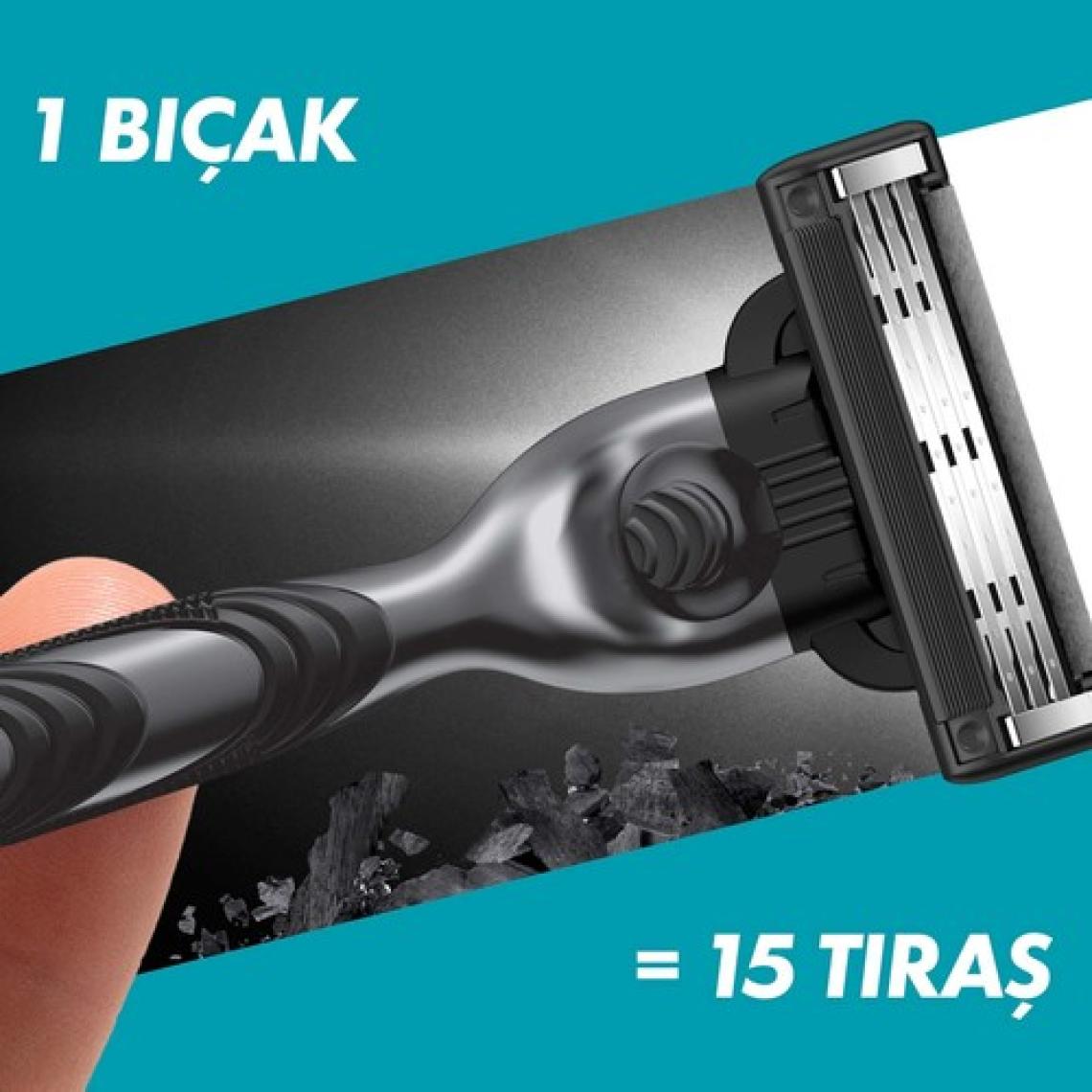 Gillette Mach3 Charcoal 2Up + Charcoal Series Jel 200ML + Çanta
