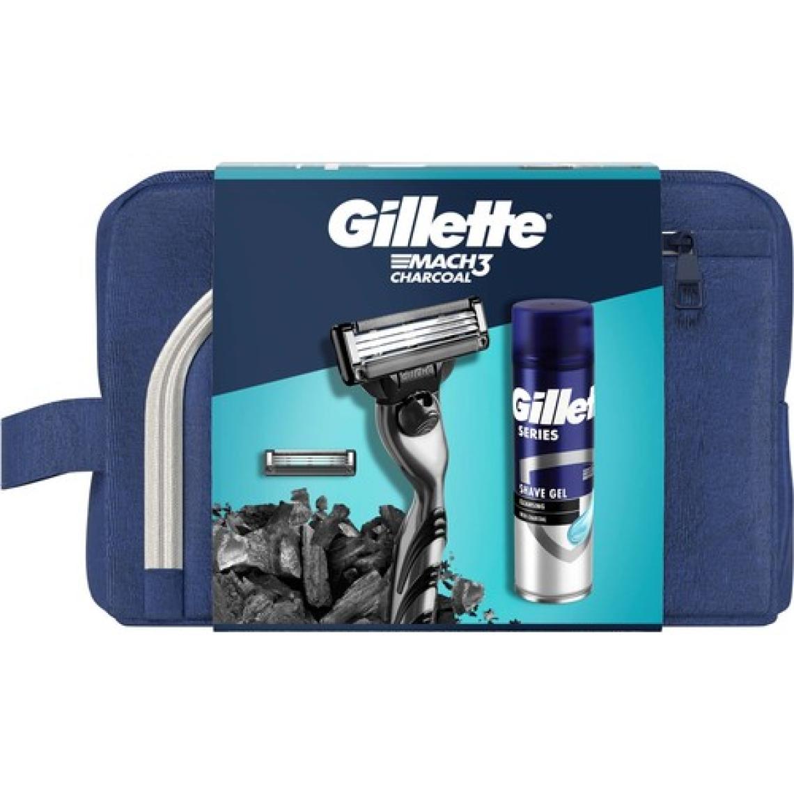 Gillette Mach3 Charcoal 2Up + Charcoal Series Jel 200ML + Çanta