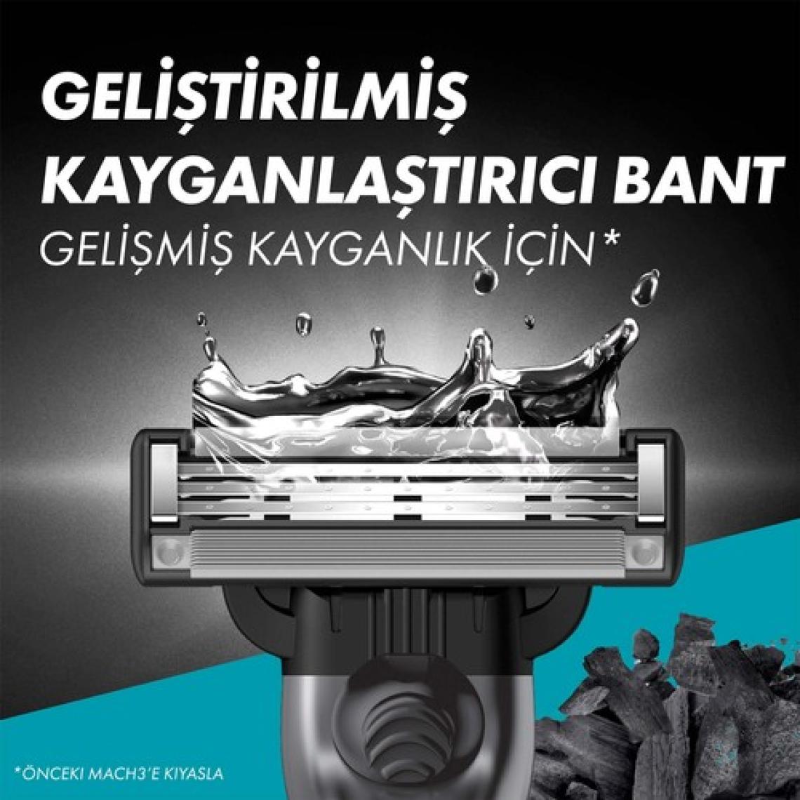 Gillette Mach3 Charcoal 2Up + Charcoal Series Jel 200ML + Çanta