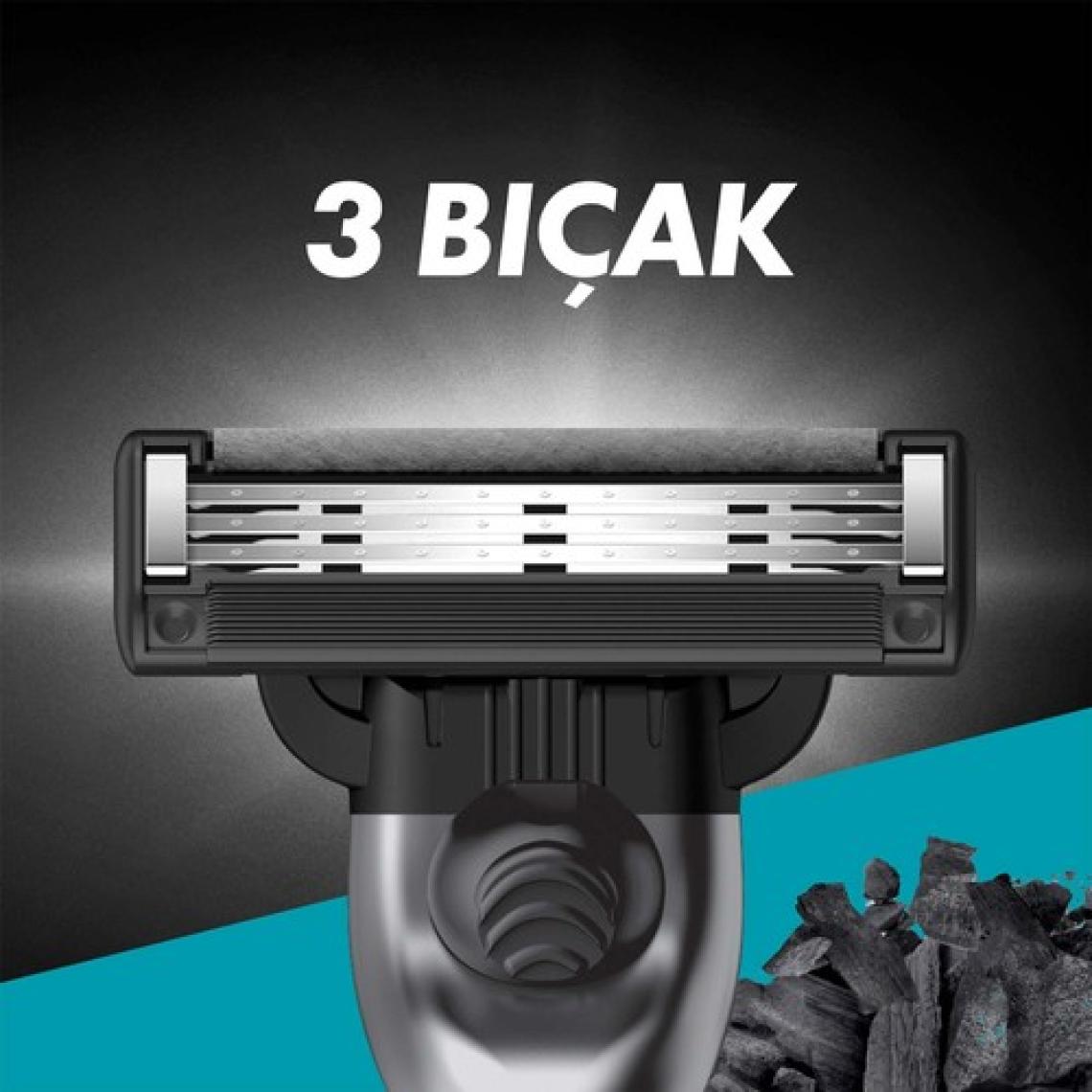 Gillette Mach3 Charcoal 2Up + Charcoal Series Jel 200ML + Çanta
