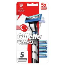 Gillette Mach3 Turbo Milli Takım Özel Paketi 4 Yedekli Tıraş Makinesi