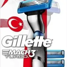 Gillette Mach3 Turbo Tıraş Makinesi + 5 Yedek Tıraş Bıçağı Milli Takım Özel Paketi