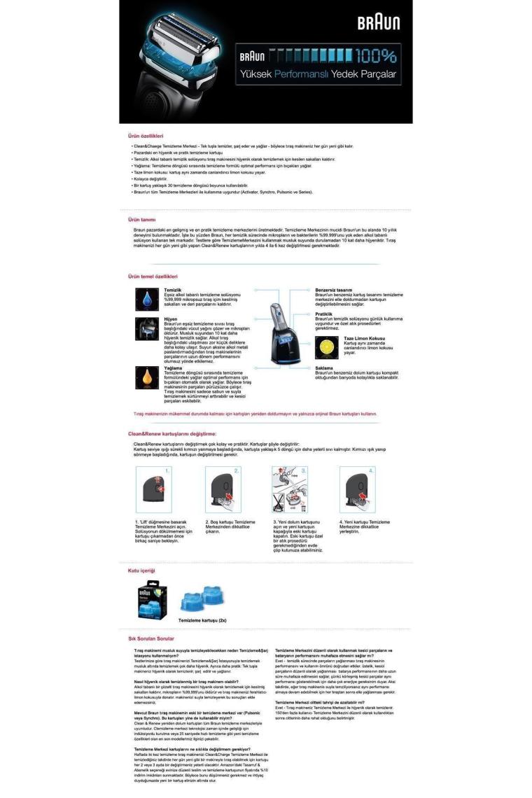 Tıraş Makinesi Temizleme Sıvısı 2'li Paket CCR2 4210201382669