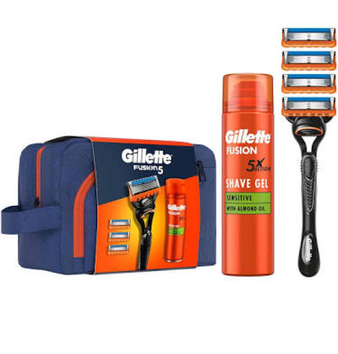 Gillette Fusion H+4 + Fusion Jel 200ML + Çanta