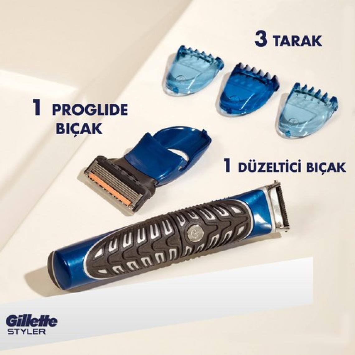 Gillette Fusion Styler 4'ü 1 Arada Hassas Vücut Tüyü ve Sakal Düzeltici Tıraş Makinesi ve Kenar Düzeltici