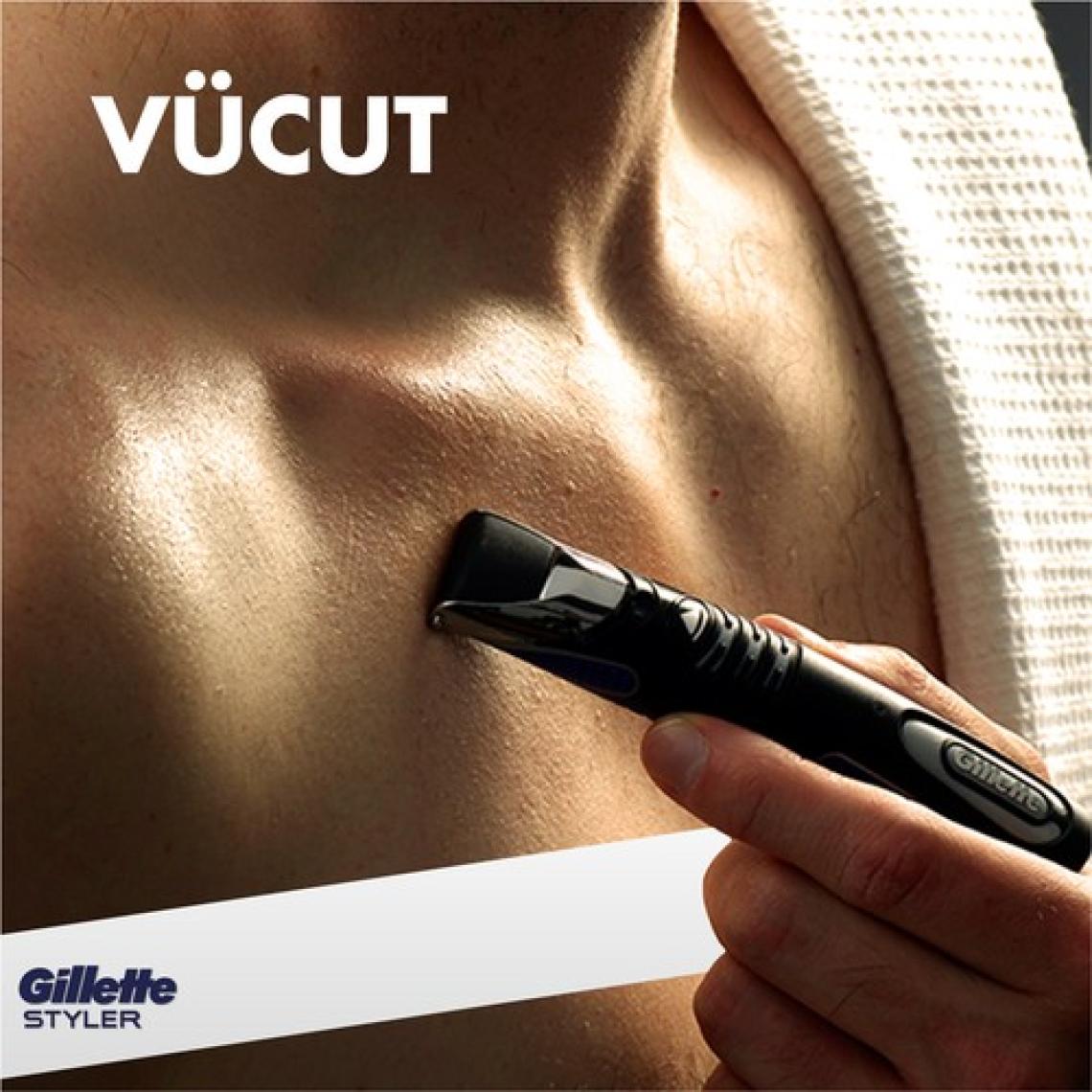 Gillette Fusion Styler 4'ü 1 Arada Hassas Vücut Tüyü ve Sakal Düzeltici Tıraş Makinesi ve Kenar Düzeltici