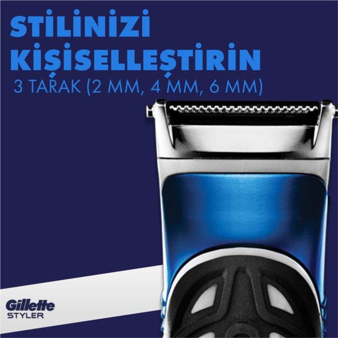 Gillette Fusion Styler 4'ü 1 Arada Hassas Vücut Tüyü ve Sakal Düzeltici Tıraş Makinesi ve Kenar Düzeltici