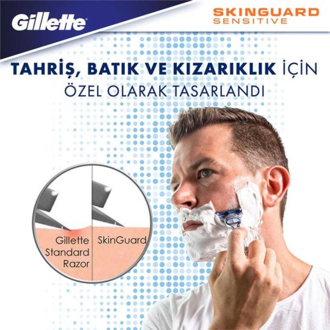 Gillette Skinguard Sensitive Tıraş Makinesi + Yedek Tıraş Bıçağı
