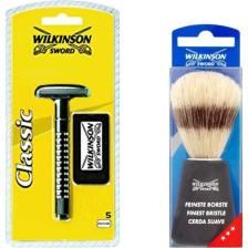 Wilkinson Sword Klasik Tıraş Bıçağı Makinesi, 5 Yedek Bıçak ve Tıraş Fırçası