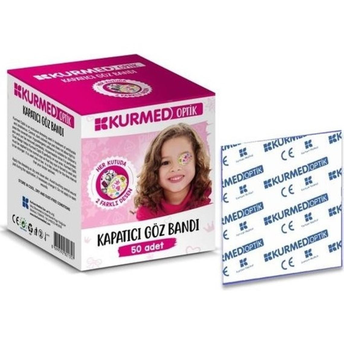 Kurmed Optik Kız Çocuk Göz Kapama Bandı 50 Adet Tekli Paketli