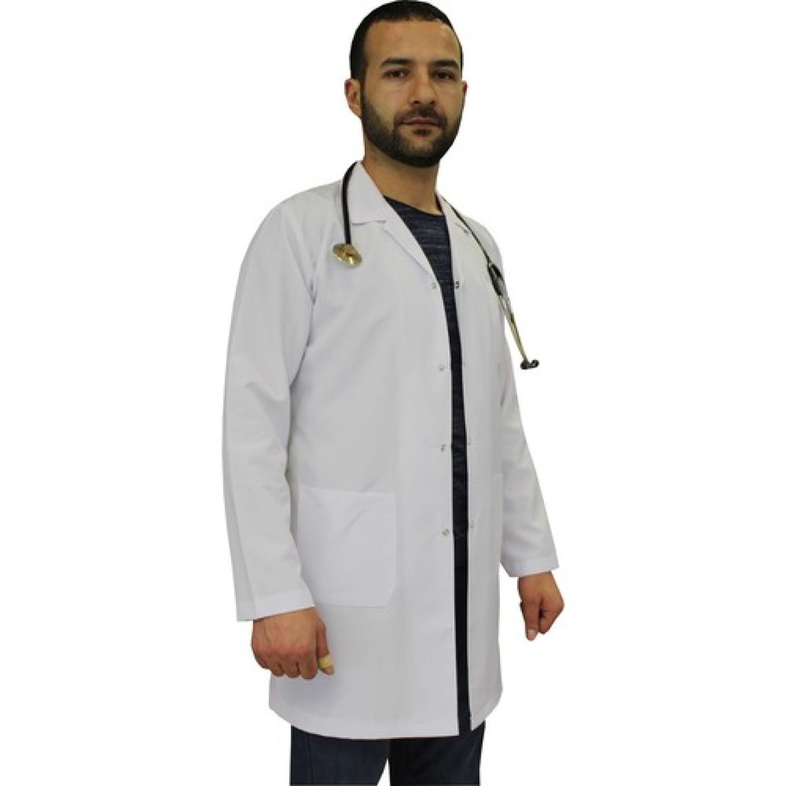 Safa Forma Ceket Yaka Erkek Doktor Önlüğü , Hemşir , Öğretmen , Lab Eczacı Laboratuvar Önlüğü , Beyaz Önlük