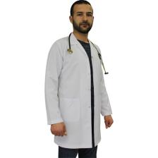 Safa Forma Ceket Yaka Erkek Doktor Önlüğü , Hemşir , Öğretmen , Lab Eczacı Laboratuvar Önlüğü , Beyaz Önlük