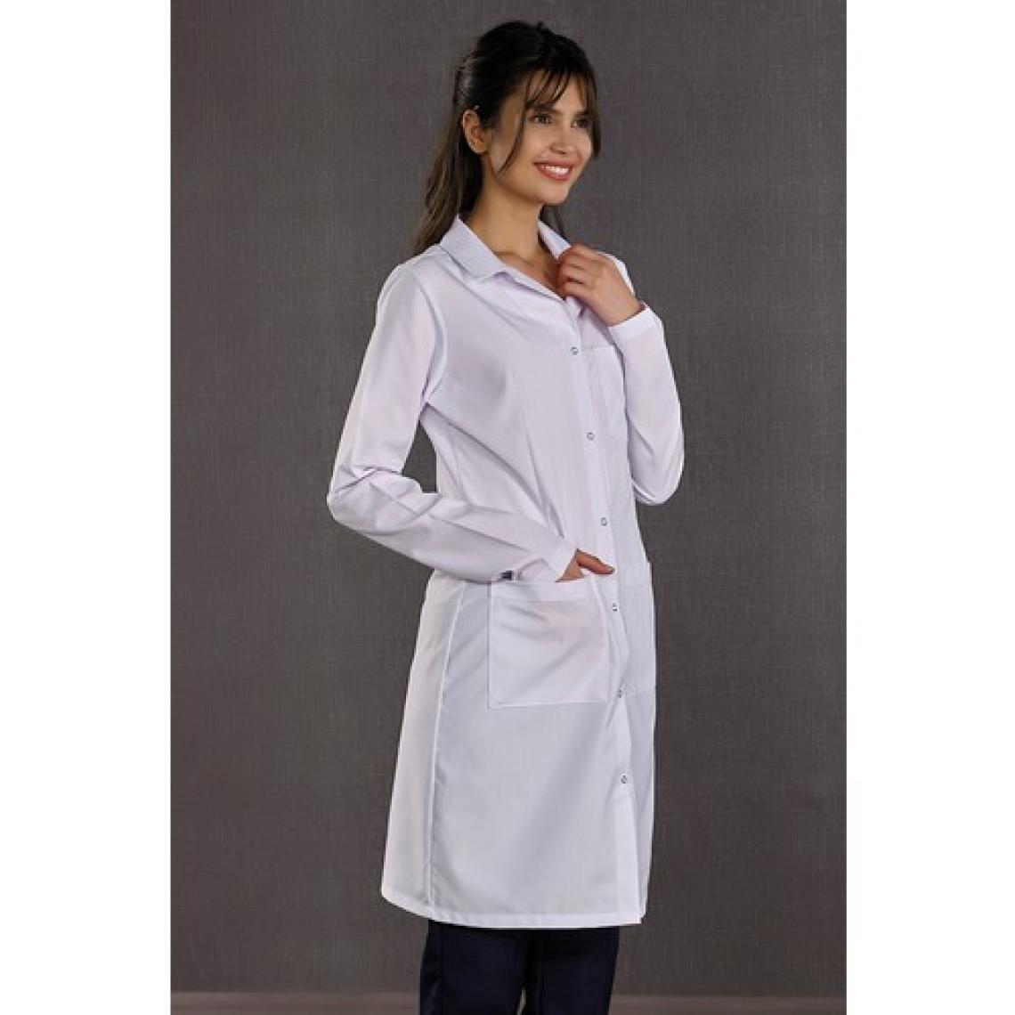 Çizgi Medikal Bayan Klasik Yaka Doktor Önlüğü Hemşire Eczacı Öğretmen Labaratuvar - Alpaka Kumaş